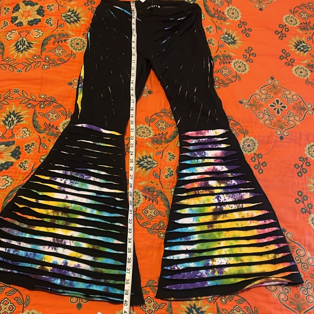 Jayli black and rainbow tie-die pants (P-2) - Picture 6 of 7